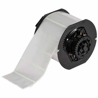 BRADY Pre-Cut Label Stock Roll: 1 1/4 in x 2 3/4 in, 2 3/4 in x 1 1/4 in, Metalized Polyester - Brady Precut Label Rolls