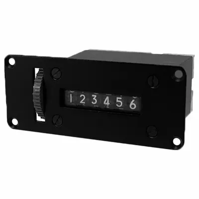 TRUMETER Electromechanical Counter: Front Panel Mounting, 2 1/8 in x 5 1/2 in - Electromechanical Counters