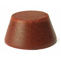 Red water tracing dye in cake form for visual detection of water movement. Dissolves in 45 minutes, providing coverage of 240 gallons for strong visual detection or 2,400 gallons for light visual detection, with a detectability threshold of 100 ppb. Used in water tracing studies, leak detection, and flow analysis