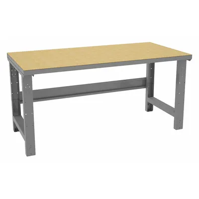 TENNSCO Workbench: Adj Ht, Particleboard, 60 in x 30 in, 2,500 lb Overall Load Capacity - Open-Base Workstations