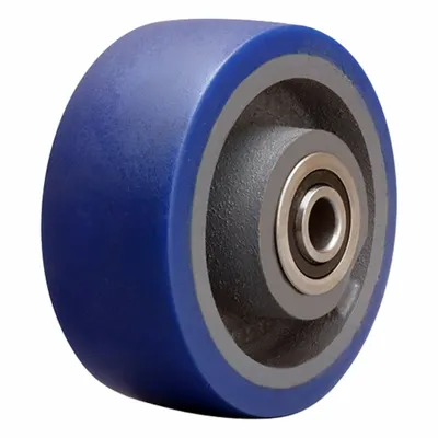 HAMILTON Caster Wheel: 6 in Wheel Dia., 2 1/2 in Wheel Wd, Polyurethane, 1,300 lb Load Rating - Easy-Roll Polyurethane Tread on Steel Core Wheels