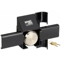 RANGER LOCK Padlock Guard with Lock: Steel, Black, 12 in Guard Lg, 3 1/2 in Guard Wd (MPN RDDC-HP)