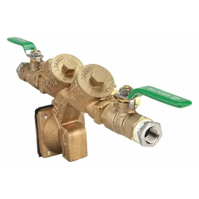 WILKINS Backflow Preventer: 975XL2, Std Configuration, Bronze, 3/8 in Pipe Size - Zurn RPZ Backflow Preventers
