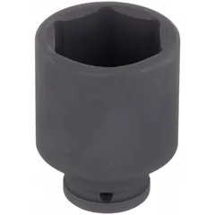 This 3/4" drive impact socket features a 1 13/16 in SAE hex size with a 6-point deep design. It is intended for use with impact wrenches to tighten or loosen hex fasteners in heavy-duty applications such as automotive repair, industrial maintenance, and construction.