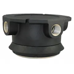 This black surface-mount base provides a secure mounting solution for 121X series warning lights. With an overall width of 6 15/16 inches, it is suitable for industrial signaling applications where a stable installation is required.