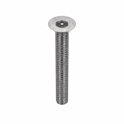 TAMPER-PRUF SCREW Tamper Resistant Screw: #10-24 Thread Size, 1 1/2 in Lg, Stainless Steel - Flat Head Tamper-Resistant Machine Screws
