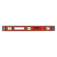 JOHNSON LEVEL Aluminum Level: Level, Plumb & 45° Angle, I-Beam, Cushioned, Cushioned, Strip – 1 (MPN 1254-2400)