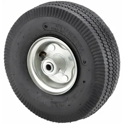 OEM Pneumatic Wheel: 10 in Wheel Dia, 3 in Wheel Wd, Rubber, 300 lb Load Capacity - Pneumatic Wheels