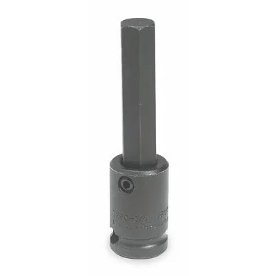 PROTO Impact Socket Bit : SAE, 3/16 in Tip Size, 2 23/32 in Overall Lg, Fixed Insert - Hex Impact Bit Sockets