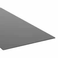 ABS Sheet: 0.1875 in Thick, 24 in x 4 ft, Opaque, Black, 6,000 psi Tensile Strength, 12 kJ/m2