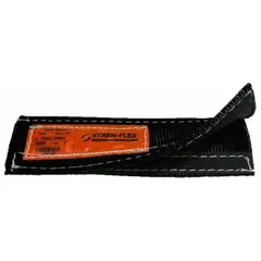 Protective wear pad designed for use with web slings of 2 to 3 inch width. Provides an abrasion-resistant barrier between the sling and load surfaces to reduce wear during lifting operations. Suitable for rigging and material handling applications where sling protection is required.