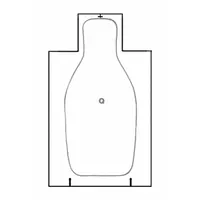 Cardboard silhouette target for scoring and qualification. White finish, 31 inches high by 19 inches wide. Pack of 25. Suitable for marksmanship training and qualification courses