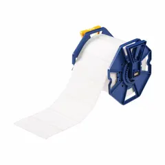 Acrylic label roll with permanent adhesive, inkjet print-receptive, for use with J7300 printer series. Each roll contains 750 precut labels measuring 2 in x 4 in. Suitable for industrial identification and labeling applications.