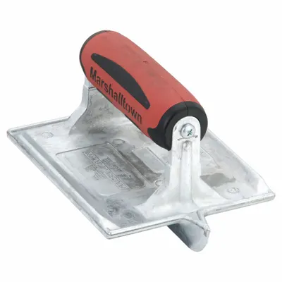 MARSHALLTOWN Hand Groover: Zinc, 6 in Blade Lg, 4 3/8 in Blade Wd, DuraSoft - Handheld Groovers
