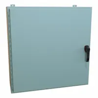 HAMMOND Enclosure: Steel, 36 in x 36 in x 12 in, NEMA 12/13/3R/4, Solid Cover, Hinged (MPN HW363612GYHK)