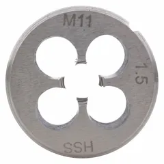 This solid power tool part has a 1-1/2" outer diameter and M11x1-1/2 threading. It is designed for use with model 1PZ38 and fits Westward brand tools. Commonly used in industrial maintenance and repair applications requiring a solid component with these dimensions and thread specification.