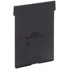 This black plastic bin divider measures 4 1/8 in x 4 7/8 in and is not electrostatic discharge conductive. It is designed for use with AKRO-MILS model 30048 shelf bins to separate and organize small parts in general industrial storage applications.