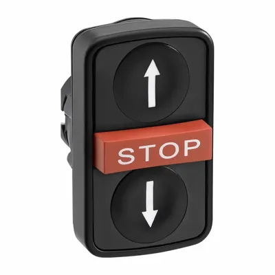 SCHNEIDER ELECTRIC Multihead Operator: Non-Illuminated, 3 Button, Flush Profile - Multihead Push-Button Operators