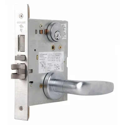 SCHLAGE L9453P 07A 626 KD C123 KWY Office Lever Lockset, Chrome - Office Lever Locksets