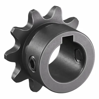 TSUBAKI Single Strand Sprocket: 35, For 3/8 in Chain Pitch, 5/8 in Bore Dia, 10 Teeth - Size 35 Fixed-Bore Roller Chain Sprockets