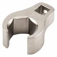 TEKTON Crowfoot Wrench: Steel, Satin Nickel, 3/8 in Drive Size, 13/16 in Head Size, 6 Points (MPN WCF15221)
