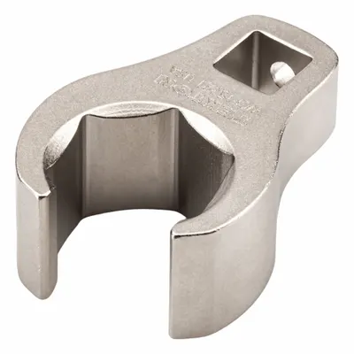 TEKTON Crowfoot Wrench: Steel, Satin Nickel, 3/8 in Drive Size, 13/16 in Head Size - SAE Flare Nut Crowfoot Wrenches