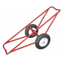 APPROVED VENDOR Cradle Dolly: 500 lb, Red, 34 in H x 25 in W, Rubber Casters