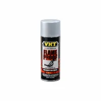 This high heat enamel is formulated for use on piston domes, exhaust systems, headers, and inside heads. It provides a flat silver, smooth finish with a coverage area of 12 sq ft per can. Suitable for high-temperature applications in automotive and industrial settings