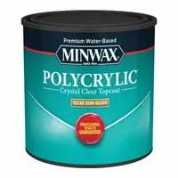 Clear, gloss, water-based wood sealer and finish for interior wood surfaces. Provides a protective coating against scratches and moisture. Suitable for use on furniture, cabinets, and trim. Container size: 0.5 pt