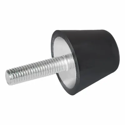 JW WINCO Male x Non-Threaded Vibration-Isolating Mount, M5 Thread, Buna-N - Male x Non-Threaded Vibration-Isolating Mounts