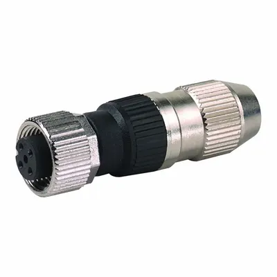 MURRELEKTRONIK Circular Connector: A Coded, 4 Socket, M12 Screw, IP67, IDC - Field-Wireable Industrial M12 Circular Connectors