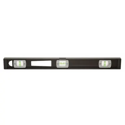 JOHNSON LEVEL I-Beam Level: Level & Plumb, I-Beam, 24 in Overall Lg, Top & Side Read - Magnetic I-Beam Levels