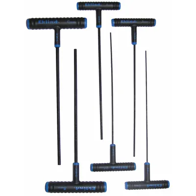 EKLIND Hex Key Set: 6 - 10 Pieces, Hex-T 9 Inch, T, Metric, Std End, Extra Long - T-Shaped Hex Key Sets
