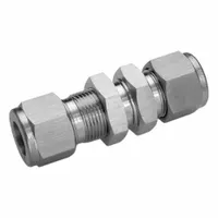 This HAM-LET double-ferrule stainless steel fitting connects two tubes of equal outer diameter in a straight-through configuration. The 5/16 in OD x 5/16 in OD Tube x Tube design is part of the Let-Lok series and is compatible with Parker A-LOK fittings. Used in instrumentation, chemical, and gas-handling systems for leak-tight connections