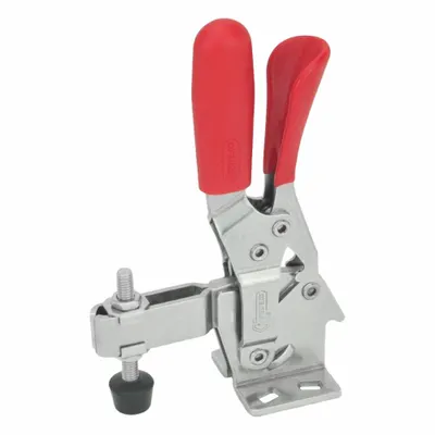 JW WINCO Vertical Acting Toggle Clamp: Locking Vertical Handle, Flange Base Mounting - Corrosion-Resistant Toggle Clamps