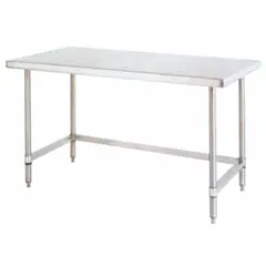 This fixed-height lab table features a stainless steel countertop and a load capacity of 625 lb. Overall dimensions are 36 in wide, 5 ft long, and 34 in high. Suitable for laboratory and industrial workstations requiring a durable, easy-to-clean surface for testing, assembly, or inspection tasks.