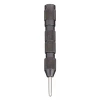 Automatic Center Punch: Round, 1/2 in Shank Dia, 5 in Overall Lg, 1 in Taper Lg, Knurled Grip, Pouch