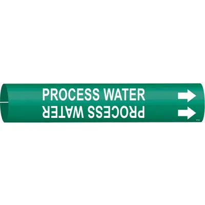 BRADY Process Water Snap-On Pipe Marker - Process Water Snap-On Pipe Markers