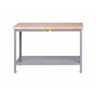 LITTLE GIANT Workbench: Adj Ht, Butcher Block, 36 in x 24 in - Butcher-Block-Top Worktables
