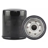 Spin-on oil filter with cellulose media, 3/4"-16 thread, 3 in outside diameter, and 3 1/2 in overall height. Includes an 8 psid bypass valve. Used in engine lubrication systems to remove contaminants from oil