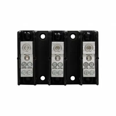 BUSSMANN Power Distribution Block: Open, Lug, Lug - Open Blocks with Lugs