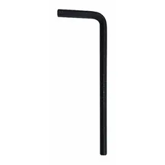 This L-shaped hex key features a 3 mm metric tip and short length, made from alloy steel with a black oxide finish. It includes 2 tips and is designed for tightening or loosening hex socket screws and bolts in confined spaces. Common applications include machinery assembly, automotive repair, and equipment maintenance.