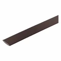 Self-adhesive fire and smoke perimeter door seal made of flexible PVC/graphite in brown. Flat profile with standard adhesive bond, 100-inch overall length. Expands when heated to seal gaps around doors, maintaining compartmentation in commercial and industrial buildings