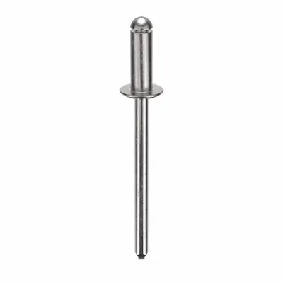 OEM APPROVED VENDOR Domed-Head Blind Rivet, 0.156" Dia, 1 29/40" L, 500 PK - Domed-Head Blind Rivets