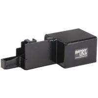 RANGER LOCK Padlock Guard with Lock: Steel, Black, 10 in Guard Lg, 3 1/2 in Guard Wd, 5 in Guard Ht (MPN RGRU-0L)