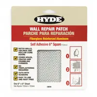 This drywall repair patch measures 6 inches by 6 inches in gray color, providing 0.25 square feet of coverage. It is used for patching holes and cracks in drywall surfaces prior to painting or finishing