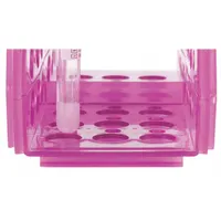 Tube Rack: Polypropylene, Purple, 12 Compartments, Benchtop (MPN 120685)