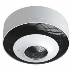 Aluminum junction box in ivory finish for cable management and mounting of compatible dome cameras. Includes mounting hardware and uses screw-type attachment. Designed for use with Transcendent series models such as VTD-TND6FP.