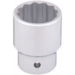 This 3/4" drive hand socket features a 38 mm metric size with a 12-point standard configuration. Constructed from chrome, it is suited for tightening or loosening fasteners in automotive repair, industrial maintenance, and equipment assembly.
