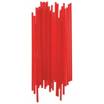 OEM Disposable Stirrer: Red, 5 1/4 in, Unwrapped, Not Compostable, 10,000 PK - Stirrers